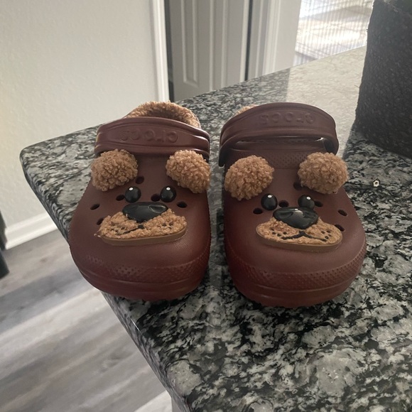 Crocs Kids Brown Bear Clogs - Picture 1 of 3